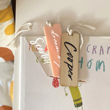 Load image into Gallery viewer, School Bag Tag / Bookmark (Personalised) - Clear