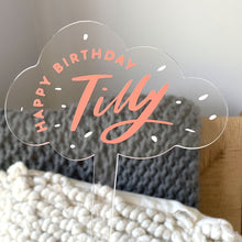 Load image into Gallery viewer, Personalised Cake Topper (Cloud)