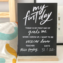 Load image into Gallery viewer, School Milestone Chalkboard with stand