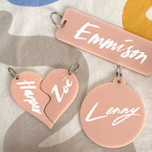 Load image into Gallery viewer, School Bag Tag (Personalised) - Peach