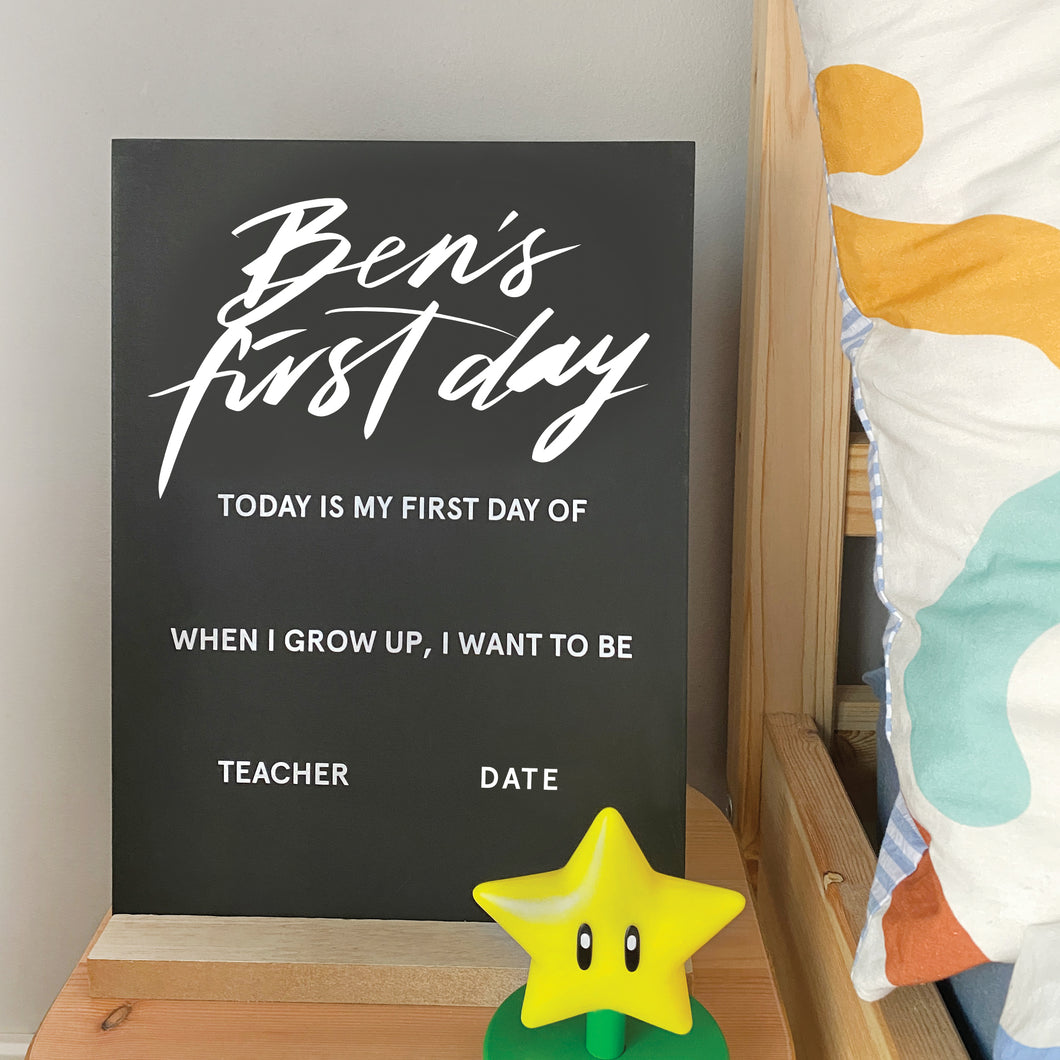 School (Personalised) Milestone Chalkboard with stand