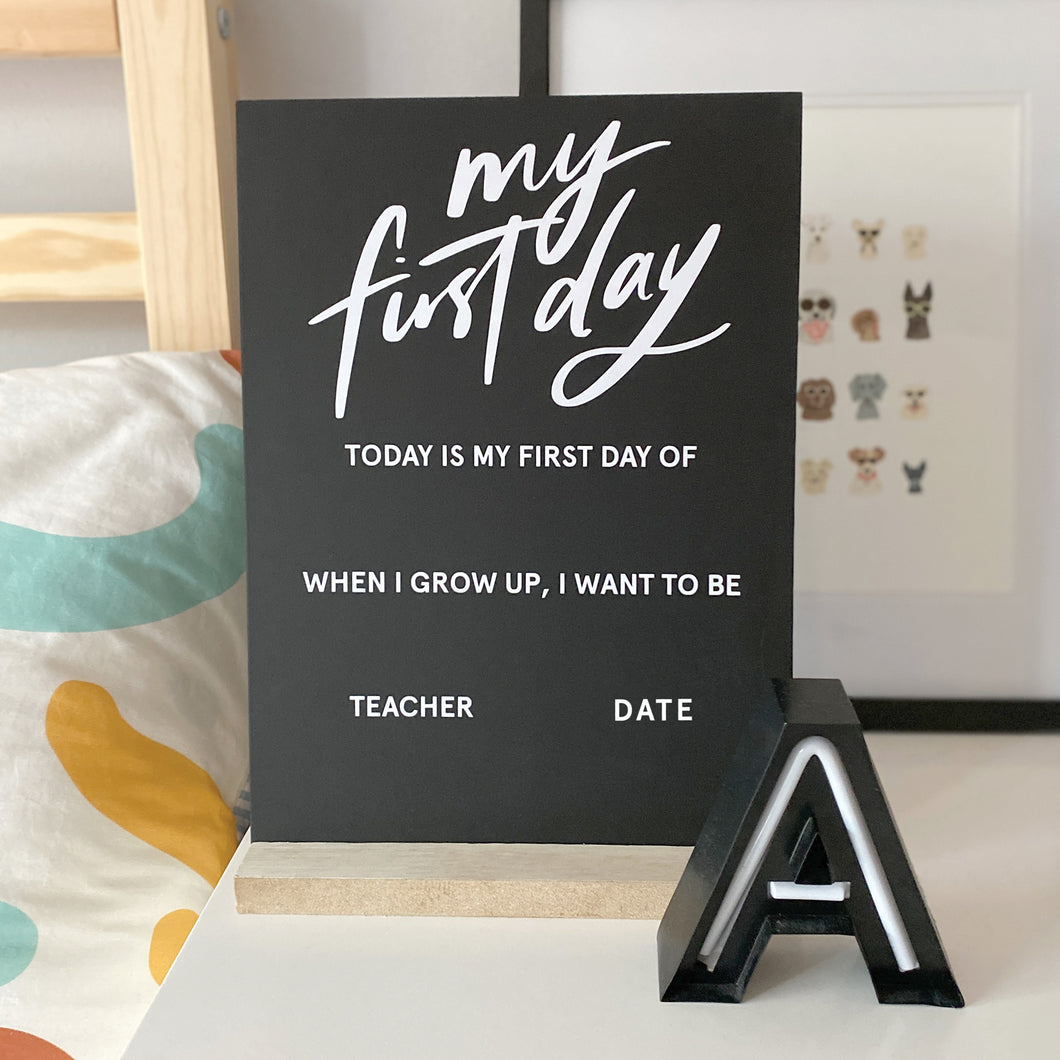 School Milestone Chalkboard with stand