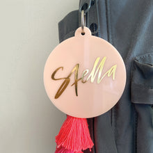 Load image into Gallery viewer, School Bag Tag (Personalised) - Peach
